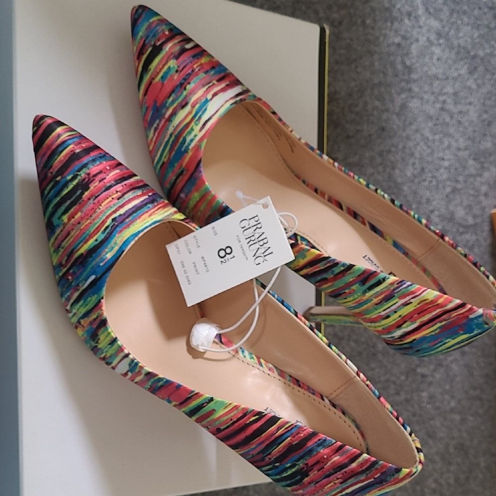 Prabal Gurung Multicolor Striped Pointed-Toe